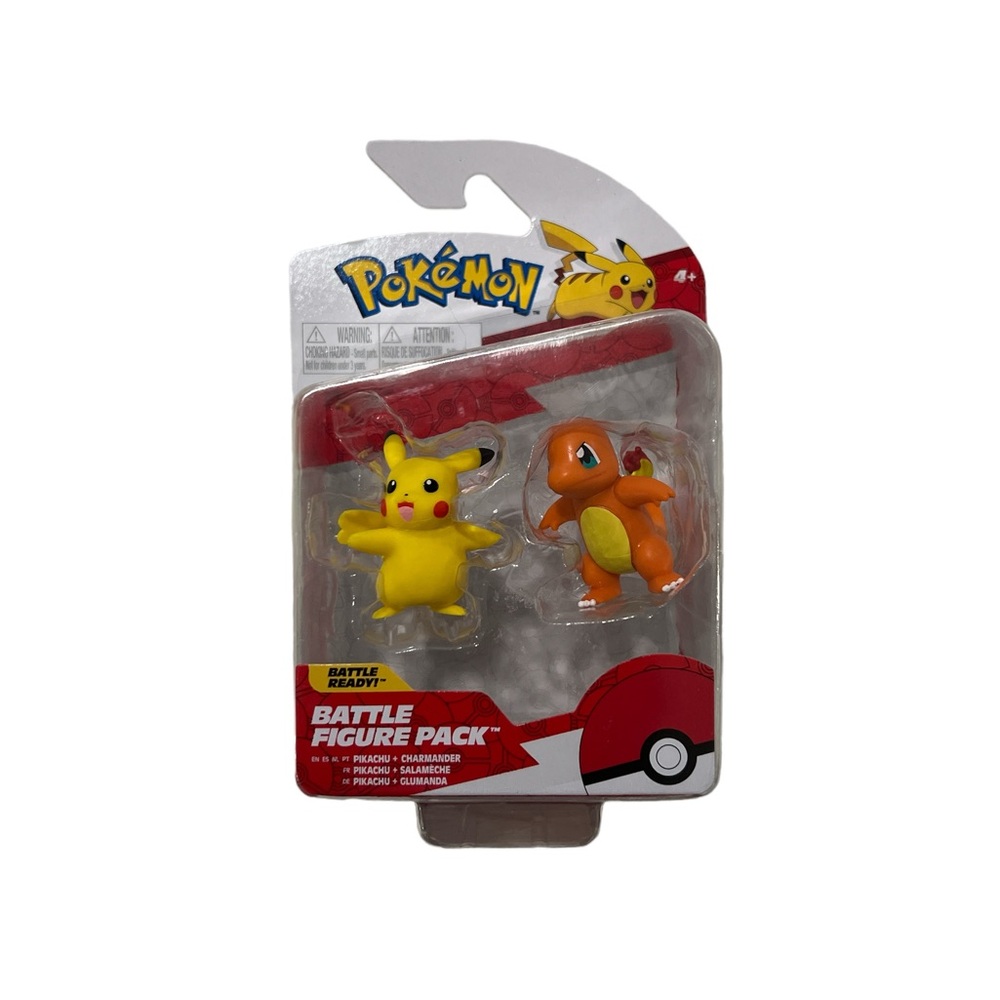 Pokémon battle figures pikachu and charmander